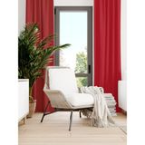 Favolli Kadife Dokulu Kırmızı Ada Fon Perde Ekstrafor Büzgülü Dream Series - 100 x 260 cm