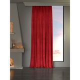 Favolli Kadife Dokulu Kırmızı Ada Fon Perde Ekstrafor Büzgülü Dream Series - 400 x 270 cm