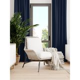 Favolli Kadife Dokulu Lacivert Ada Fon Perde Ekstrafor Büzgülü Dream Series - 100 x 250 cm