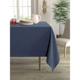 FAVOLLİ Kadife Dokulu Lacivert Renk Masa Örtüsü - 130 x 130 cm - Koyu Mavi
