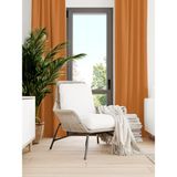 Favolli Kadife Dokulu Turuncu Ada Fon Perde Ekstrafor Büzgülü Dream Series - 200 x 270 cm