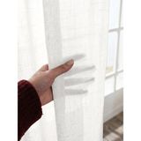 Favolli Kırık Beyaz Keten Dokulu 1/3 Sık Pileli Zarif Tül Perde | Ütü Istemez | En Çok Satan Tül Perde - 350 x 250 cm