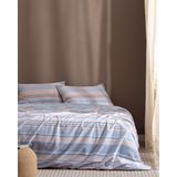 Favor King Size %100 Pamuk Ranforce Baskılı Nevresim Takımı - Mavi