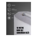 FAVORA %100 Pamuk 46 Tel Amerikan Bezi Ham Bez Punch Kumaş - Beyaz 1000x220 cm F2162