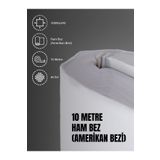 FAVORA %100 Pamuk 46 Tel Amerikan Bezi Ham Bez Punch Kumaş - Beyaz 1000x240 cm F2163