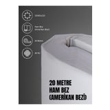 FAVORA %100 Pamuk 46 Tel Amerikan Bezi Ham Bez Punch Kumaş - Beyaz 2000x220 cm F2162