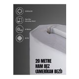 FAVORA %100 Pamuk 46 Tel Amerikan Bezi Ham Bez Punch Kumaş - Beyaz 2000x240 cm F2163