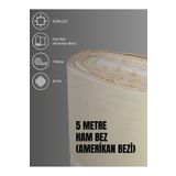 FAVORA %100 Pamuk 46 Tel Amerikan Bezi Ham Bez Punch Kumaş - Krem 500x220 cm F2164
