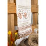 FAVORA %100 Pamuk Güpürlü Çeyizlik Havlu 50x90 - Pudra