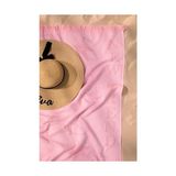 Favora %100 Pamuk Kabartmalı Plaj Havlusu - Pembe - Option-1 - 001-Beyaz