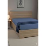 Favora %100 Pamuk Ranforce Premium Çift Kişilik Çarşaf - İndigo - Indigo - 240 x 260