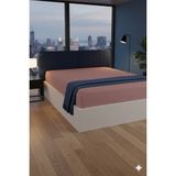 Favora %100 Pamuk Ranforce Premium Çift Kişilik Lastikli Çarşaf - Pudra - 160 x 200