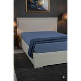 Favora %100 Pamuk Ranforce Premium King Size Lastikli Çarşaf - İndigo - 01-Mavi