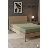 Favora %100 Pamuk Ranforce Premium Tek Kişilik Çarşaf - Yeşil - 160 x 240
