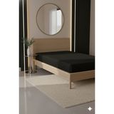 Favora %100 Pamuk Ranforce Premium Tek Kişilik Lastikli Çarşaf - Siyah - 100 x 200