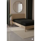 FAVORA %100 Pamuk Ranforce Premium Tek Kişilik Lastikli Çarşaf - Siyah
