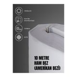 Favora 1000x220 cm Beyaz Pamuk 46 Tel Amerikan Bezi Ham Bez Punch Kumaş