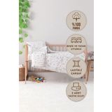 FAVORA Baby %100 Pamuk Happy Bebek Nevresim Takımı - Beyaz F1846