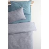 FAVORA Basic Lastikli Tek Kişilik Nevresim Takımı Gri Turkuaz 100x200 cm, F1627