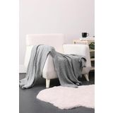 Favora Biocotton Triko Ponponlu Tv Battaniyesi - Gri