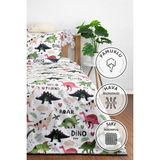 Favora Dino 160x220 cm Yeşil Pamuk Tek Kişilik Nevresim Seti