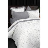 Favora Floria Fırfırlı Çift Kişilik NevresimTakımı-Gri - 200 x 220 cm
