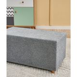 Favora Genma Ahşap Ayaklı Puf - Gri - 80 x 40