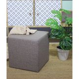 Favora Kare Puf - Kahverengi - 40 x 40