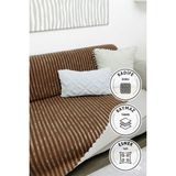 Favora Kaymaz Taban Süngerli Kadife Koltuk - Çekyat Örtüsü 170X210 - Kah - Kahverengi