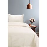 Favora Lidia Kadife Tek Kişilik Yatak Örtüsü Takımı - Krem - 160 x 240 cm - Krem Rengi