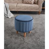 Favora Lindy Puf - Mavi - 40 x 42