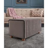 Favora Mabel Puf - Vizon - 80 x 40