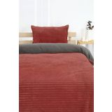 Favora Merinos Kiremit Fitilli Peluş Çift Kişilik Nevresim Takımı