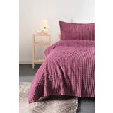 FAVORA Merinos Modern Line 2 Parça Tek Kişilik Battaniye Seti - Mor F1847