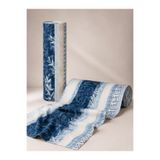 FAVORA Metrelik Nevresimlik Kumaş 1 Metre Natura Desen Mavi
