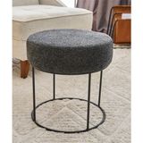 Favora Moon Steel Ayaklı Puf - Antrasit - 40 x 42