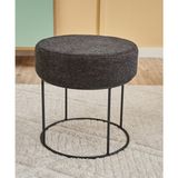 Favora Moon Steel Ayaklı Puf - Antrasit - Bakır - 40 x 42