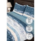 Favora Natura Mavi Lastikli Çarşaflı 200 x 220 cm Çift Kişilik Nevresim Takımı