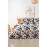 FAVORA Notte %100 Pamuk 3D Dijital Baskı Çift Kişilik Nevresim Takımı - İndigo