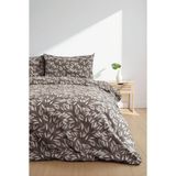 Favora Noven Lastikli Çarşaflı Çift Kişilik Nevresim Takımı - Kahverengi - 200 x 220 cm