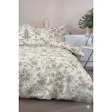 Favora Preto Çift Kişilik %100 Pamuk Nevresim Takımı - Vizon - Açık Vizon - 200 x 220 cm