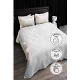FAVORA Queen Kadife Çift Kişilik Yatak Örtüsü - Krem F2194
