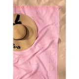 FAVORA Trend%100 Pamuk Kabartmalı Plaj Havlusu - Pembe - 70 x 145 cm - F1718