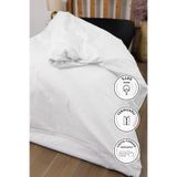 FAVORA Yorgan Astar Şiltesi %100 Pamuk Tek Kişilik Fermuarlı Yorgan İç Kılıfı 160x220 - Beyaz