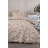 Favora Zweig Çift Kişilik %100 Pamuk Nevresim Takımı - Bej - 200 x 220 cm