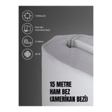 FAVORA%100 Pamuk 46 Tel Amerikan Bezi Ham Bez Punch Kumaş - Beyaz 1500X220 Cm, F2162