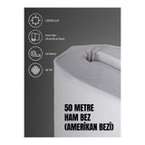 FAVORA%100 Pamuk 46 Tel Amerikan Bezi Ham Bez Punch Kumaş - Beyaz 5000X220 Cm, F2162