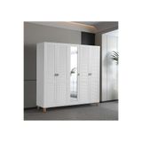 Favori %100 Mdf Membran 5 Kapaklı Dolap Gardırop favori 05