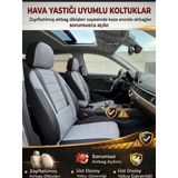Favori Gri Serisi Fiat Doblo İle Uyumlu Tam Set Oto Koltuk Kılıfı Arka Koltuk 2+1