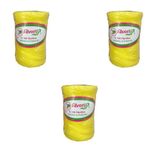 Favori İp 5000 Denye -0.8 Mm- Ambalaj Ve Paket İpi Naylon Burgulu Örgü Çamaşır İpi - Sarı - 3 Adet